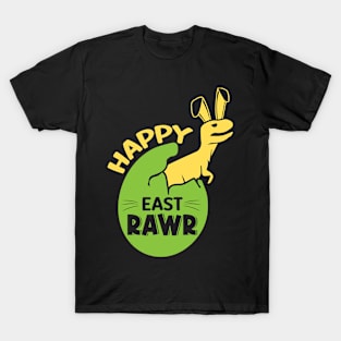 Happy East Rawr Happy Easter Bunny and Easter Egg Hunting T-Shirt